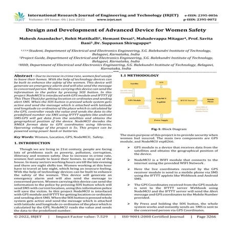 Automated women safety device | PDF