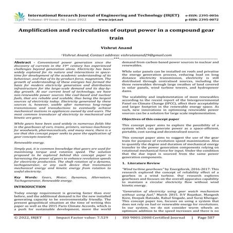 Amplification and recirculation of output power in a compound gear train