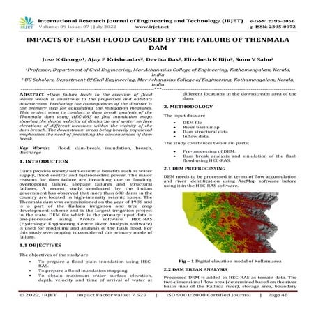 IMPACTS OF FLASH FLOOD CAUSED BY THE FAILURE OF THENMALA DAM | PDF