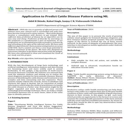 Application to Predict Cattle Disease Pattern using ML | PDF