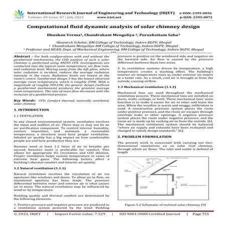 Thermal Analysis and Design Optimization of Solar Chimney using CFD | PDF