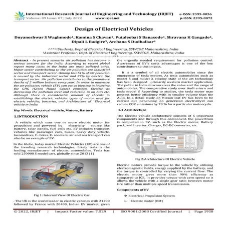 Design of Electrical Vehicles