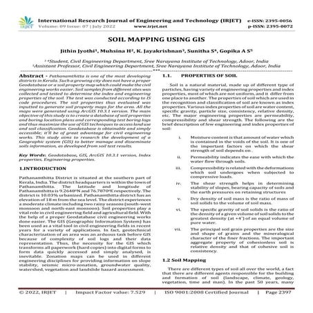 SOIL MAPPING USING GIS