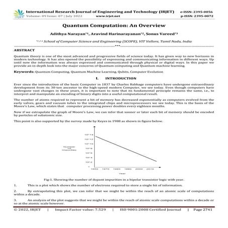 Quantum Computation: An Overview