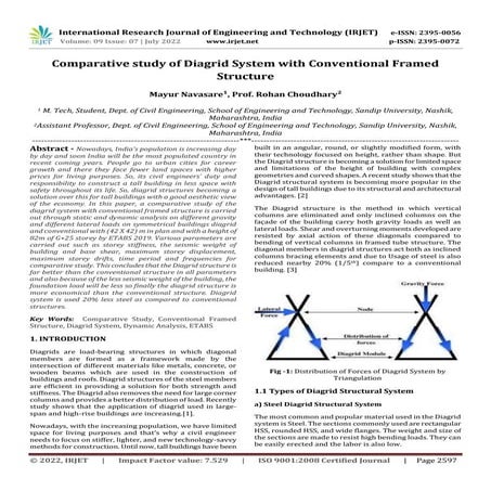 Comparative study of Diagrid System with Conventional Framed Structure