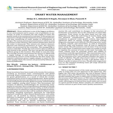 SMART WATER MANAGEMENT