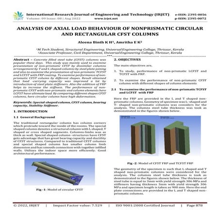 ANALYSIS OF AXIAL LOAD BEHAVIOUR OF NONPRISMATIC CIRCULAR AND RECTANGULAR CFS...