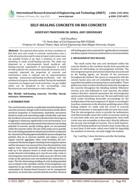Self healing concrete | PPT