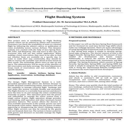 Flight Booking System