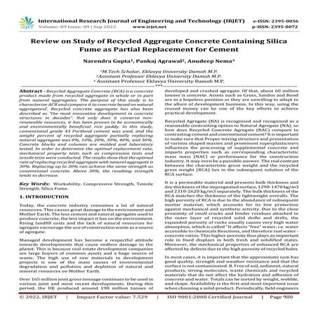 Study on Recycled Aggregate Concrete | PDF