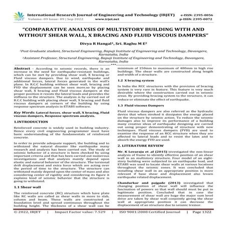 COMPARATIVE ANALYSIS OF MULTISTORY BUILDING WITH AND WITHOUT SHEAR WALL, X BR...