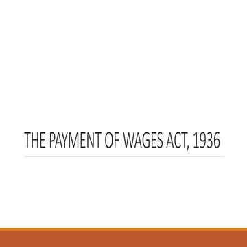 Payment of Wages Act