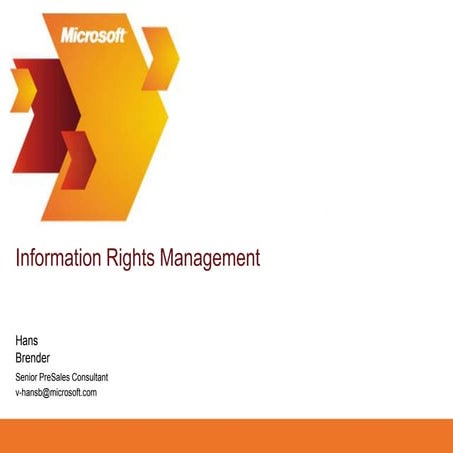 information rights managementを使用するため – information rights management とは ...