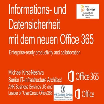 Informations- und Datensicherheit mit dem neuen Office 365