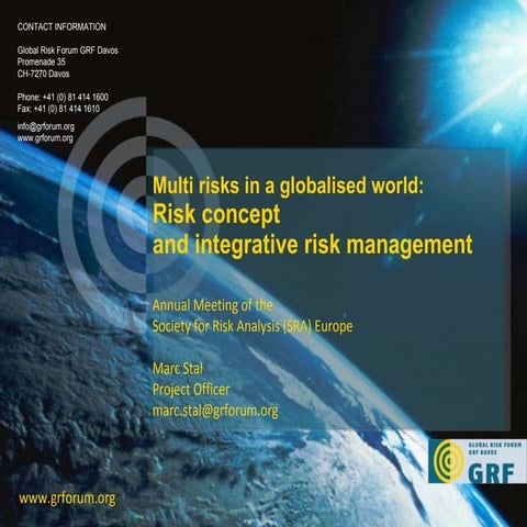 International Disaster and Risk Conference IDRC Davos 2012 | PDF