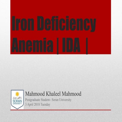 Iron deficiency anemia