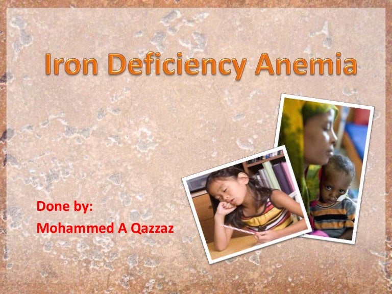 Iron deficiency in children