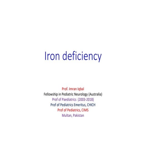 Iron deficiency anemia | PPTX