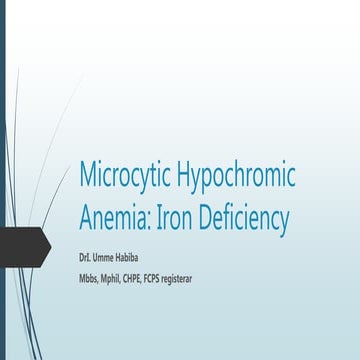 Iron deficiency anemia
