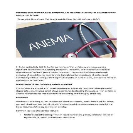Iron Deficiency Anemia: Causes, Symptoms, and Treatment Guide by the Best Die...
