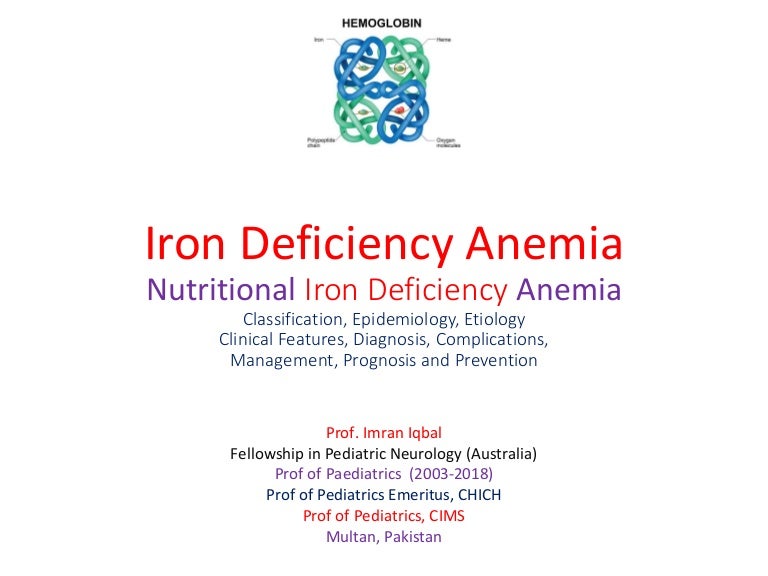 Iron deficiency anemia in children 2021
