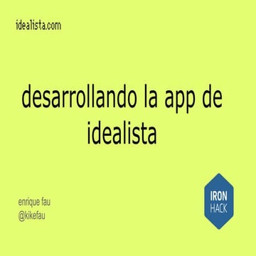 desarrollando la app de idealista