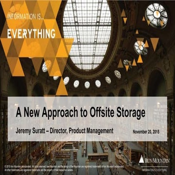 RLUK Warwick Meeting | Iron Mountain, Jeremy Suratt