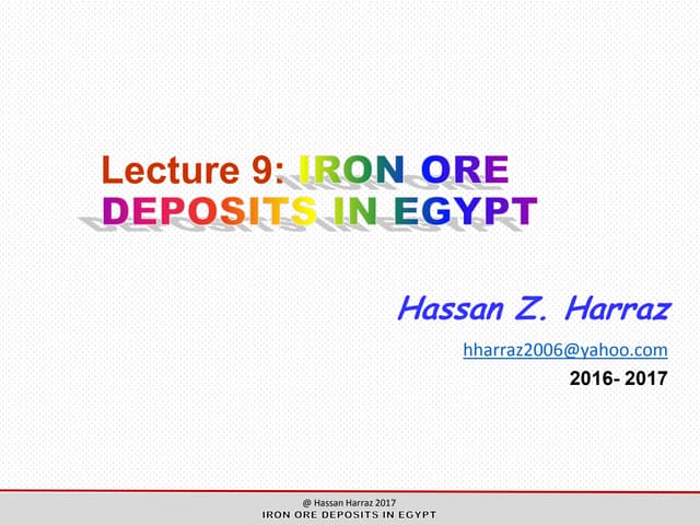 IRON ORE DEPOSITS IN EGYPT 