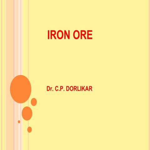 Iron ores b.sc.sem. v paper i final