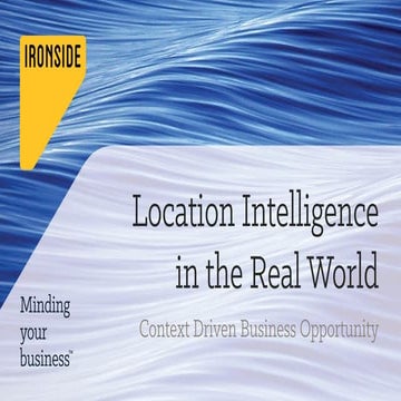 Location Intelligence in the Real World (TDWI Boston 2015)