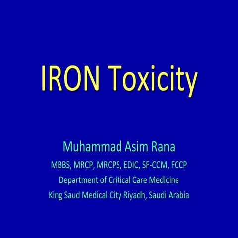 Iron toxicity