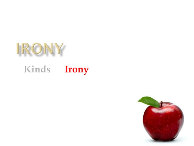 literary analysis: irony | PPT