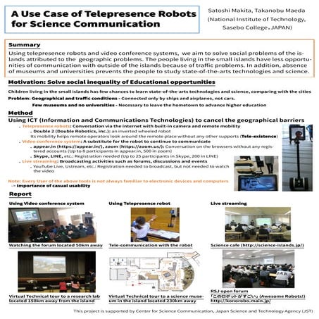 A use case of telepresence robots for science communication