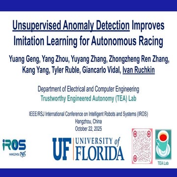 Unsupervised Anomaly Detection Improves Imitation Learning for Autonomous Racing