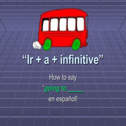 Ir + a + infinitive