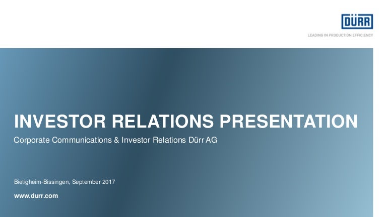 Durr Ir Presentation