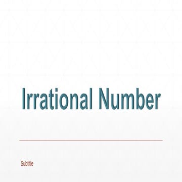 Irrational number