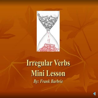 Irregular verb presentation