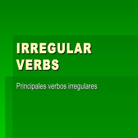 Verbos Irregulares