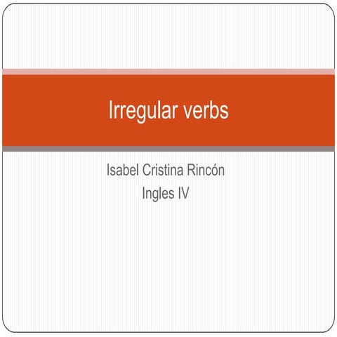 Irregular verbs