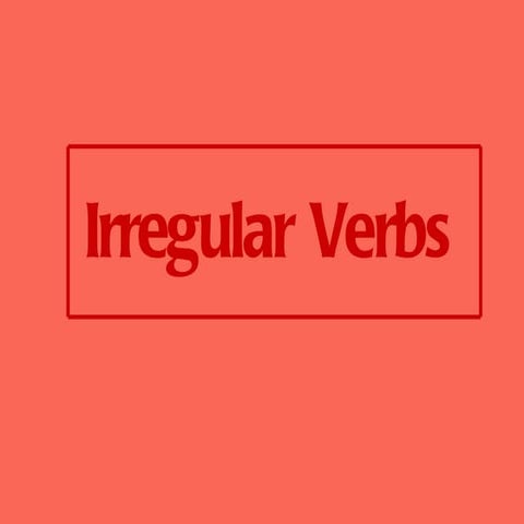 Irregular verbs
