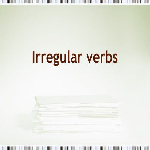 Irregular verbs
