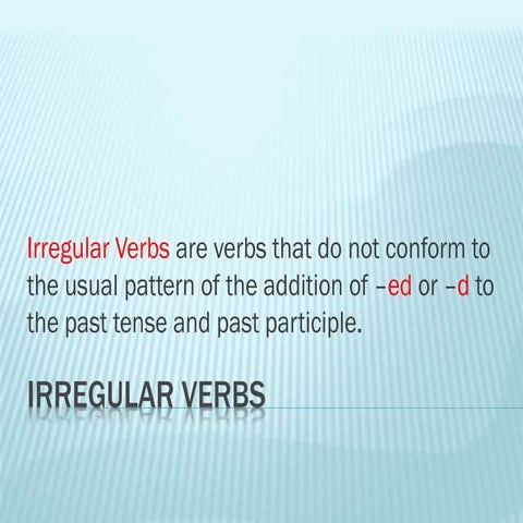 Irregular Verbs