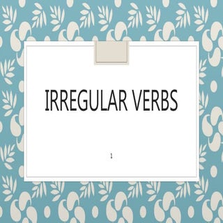 Irregular verbs