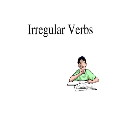 Irregular Verbs in English (With Pictures)