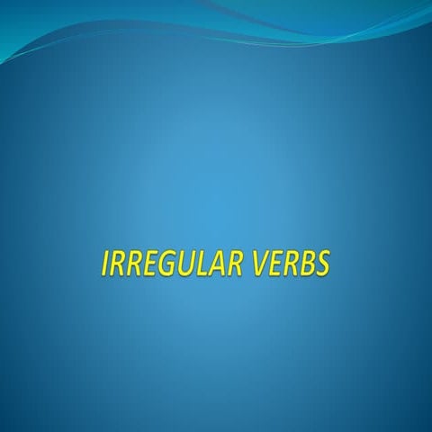 Irregular verbs 1