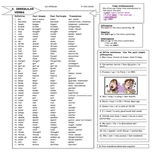 Irregular verbs 3º diver