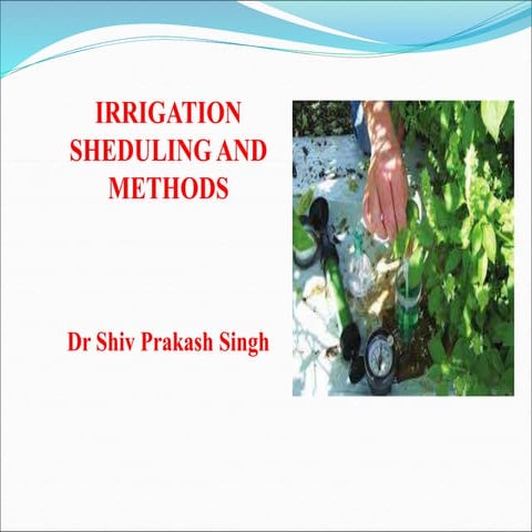 Irrg scheduling & Methods.ppt