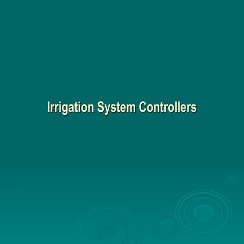 Irrigation Controller System | PPT