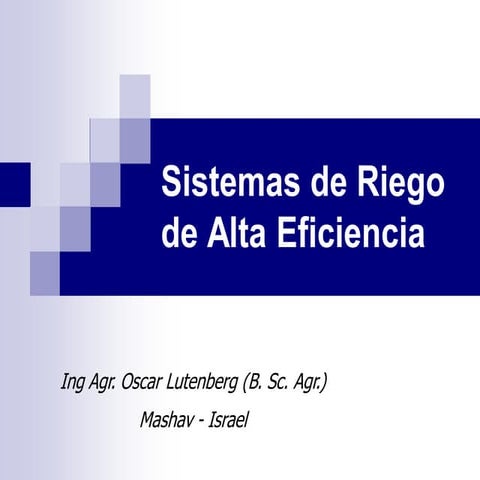 sistemas de riego de alta eficiencia